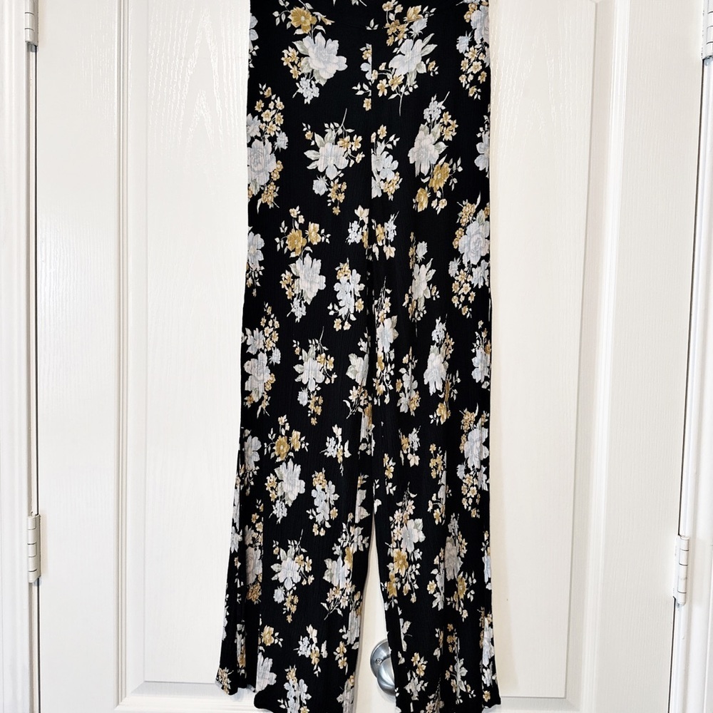 American Eagle Outfitters High Side Slits Floral Print Viscose Pants size XS